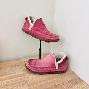 L.L.Bean Mountain Slipper Boot Mocs Pink Suede Women’s Size 8